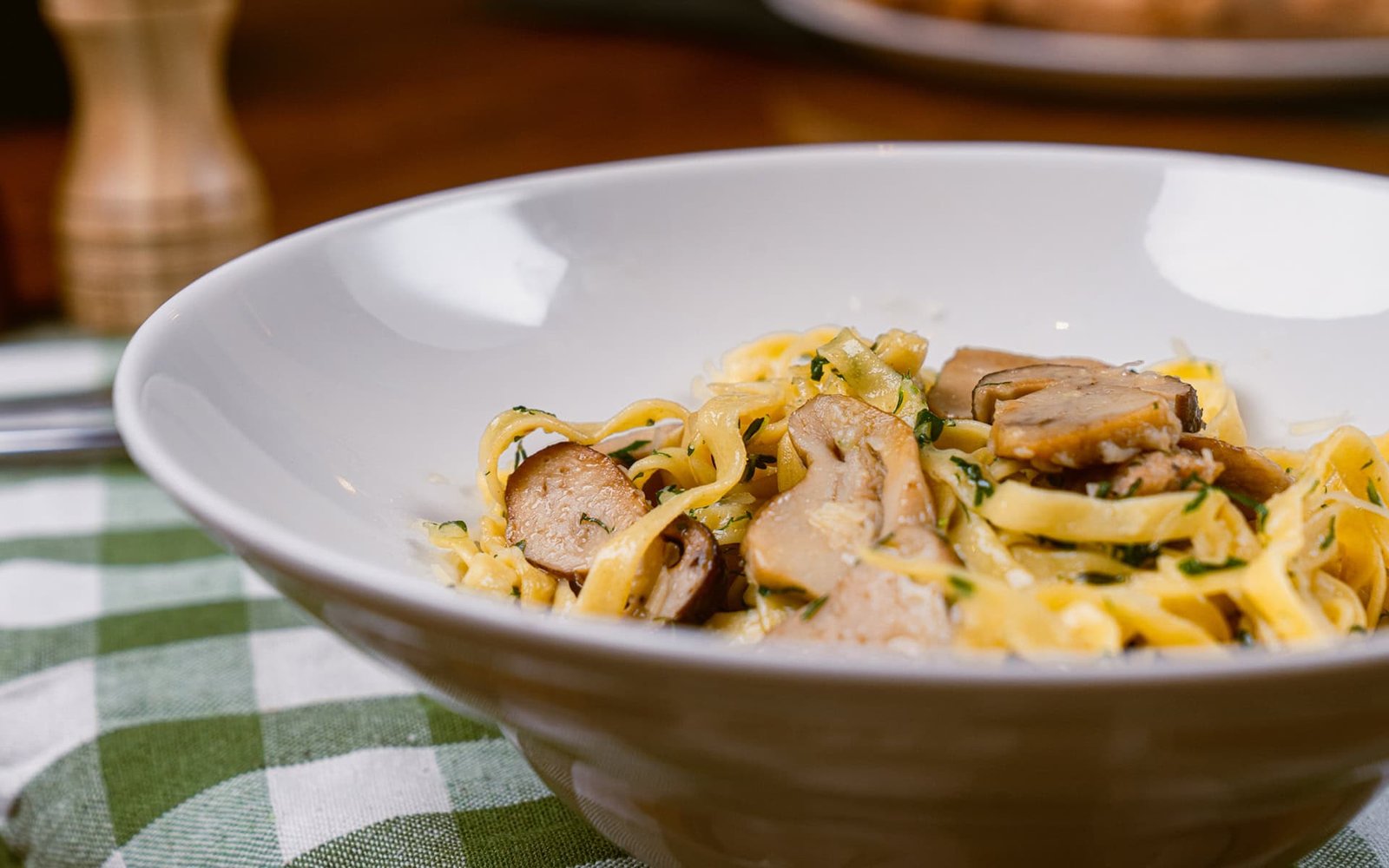 Porcini and Salsiccia Pasta